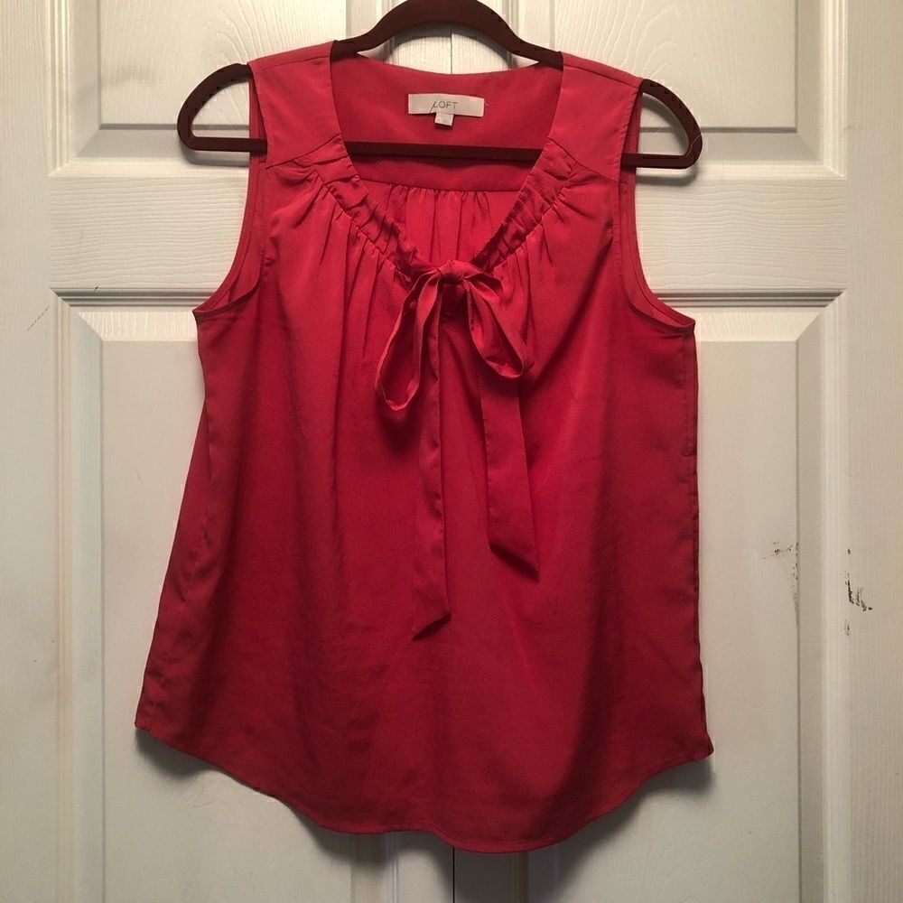 LOFT Keyhole Bow Tie Top